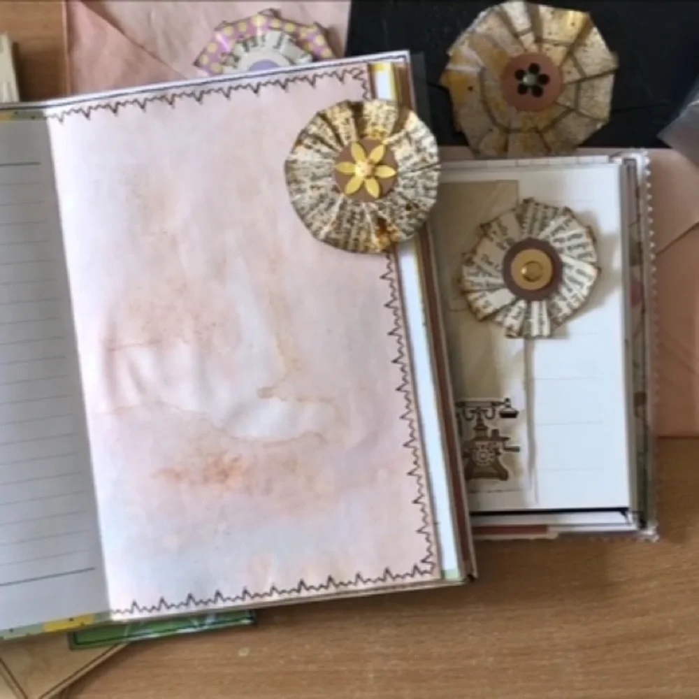 NEW!! Handcrafted Embellished Paper Flowers.